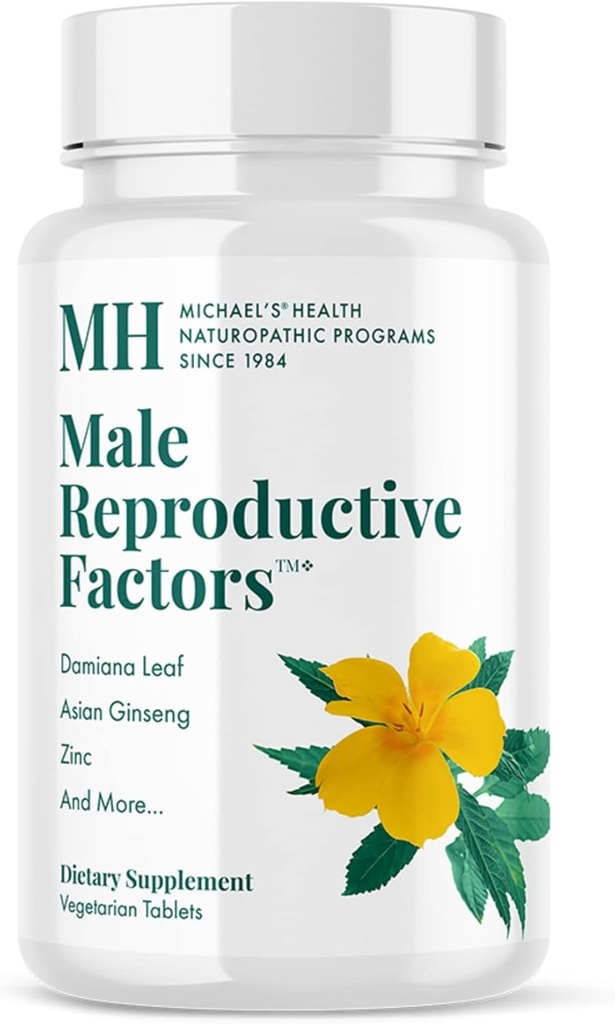 MICHAEL'S Health Naturopathic Programs Male Reproductive Factors - 60 Vegetarian Tablets - Nutrients to Support Male Fertility - Kosher - 20 Servings