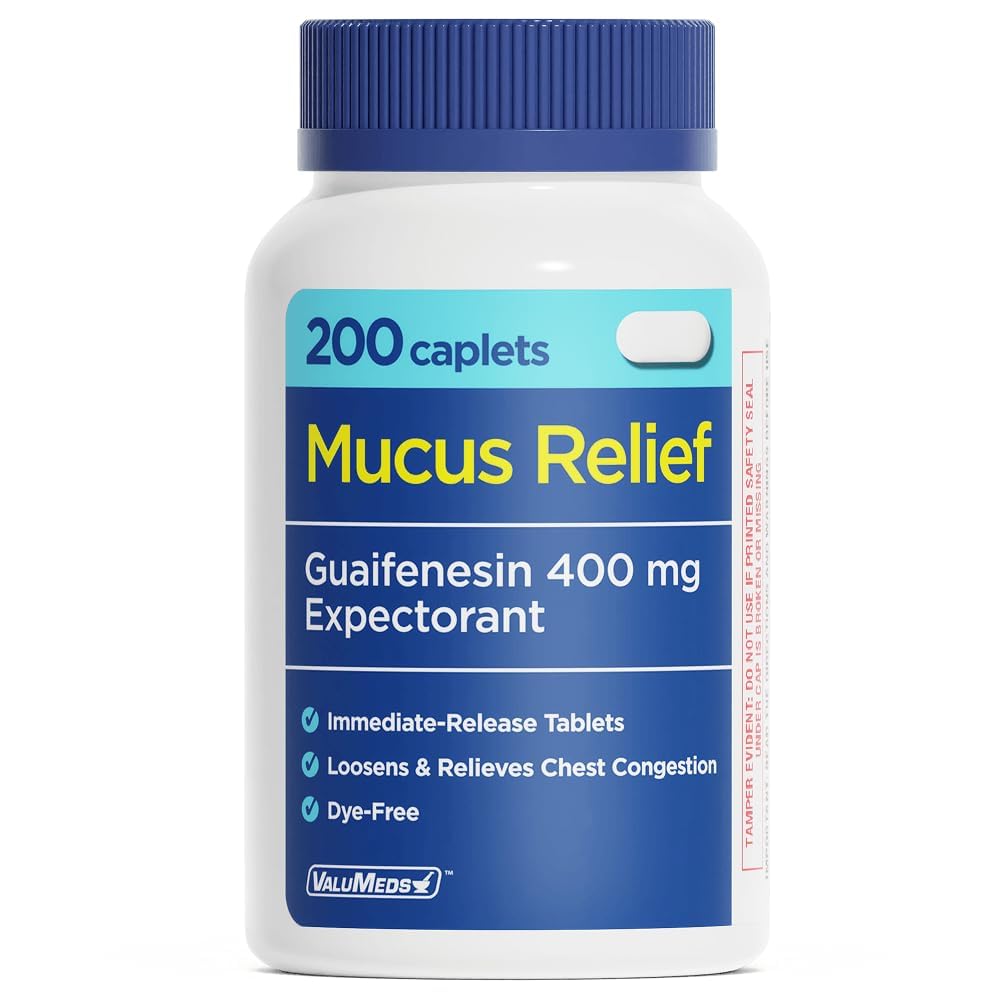 ValuMeds Mucus Relief Guaifenesin 400mg (200 Capletes) 