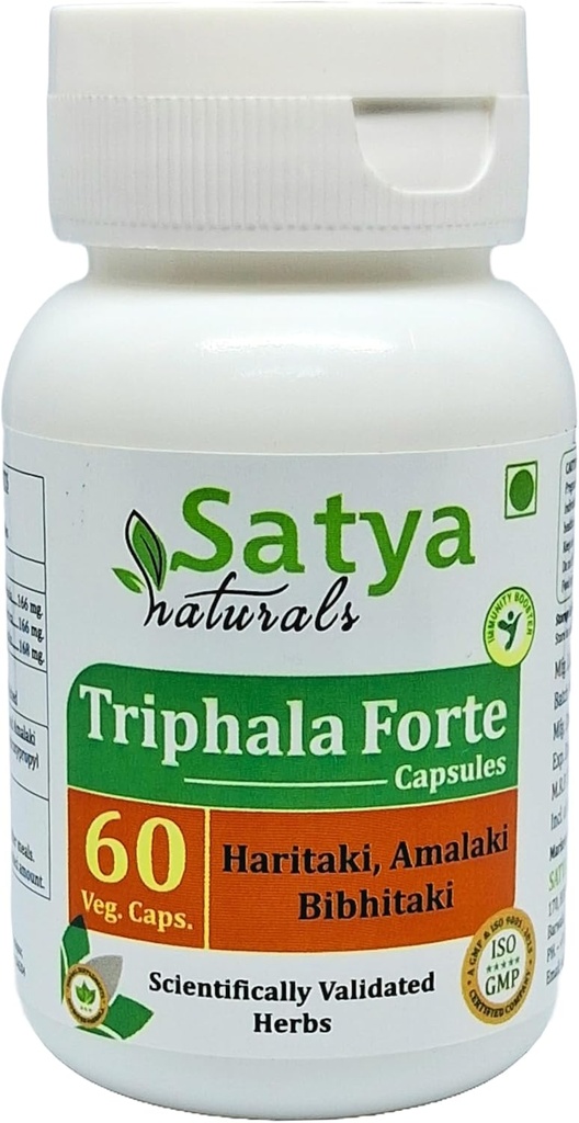Triphala Forte Capsules 500 mg. 60 Veg. Capsules Amalaki, Haritaki, Bibhitaki Extract Capsules for Men and women 