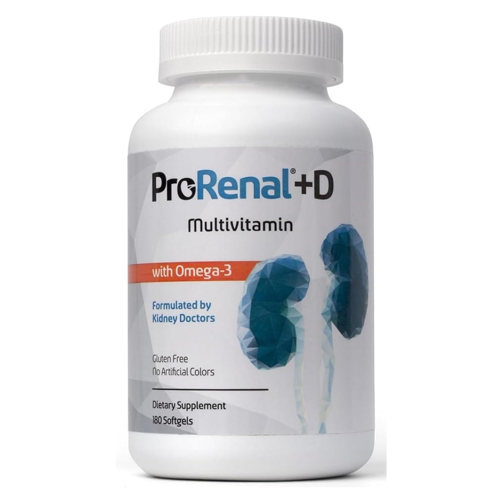 ProRenal+D met Omega-3 Visolie Nier Multivitamine 90-Day Supply