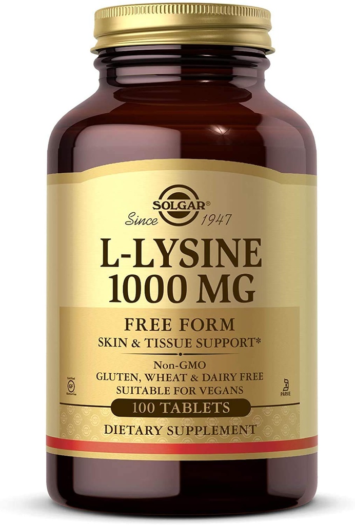 Solgar L-Lysine, 1000 mg, 100 Tabs
