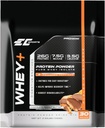 EC Sports Whey+ poudre de protéines, mélange de beurre d'arachide au chocolat avec/enzymes digestives - supplément isolat, peptides de collagène avec/réforme rapide - 30 portions