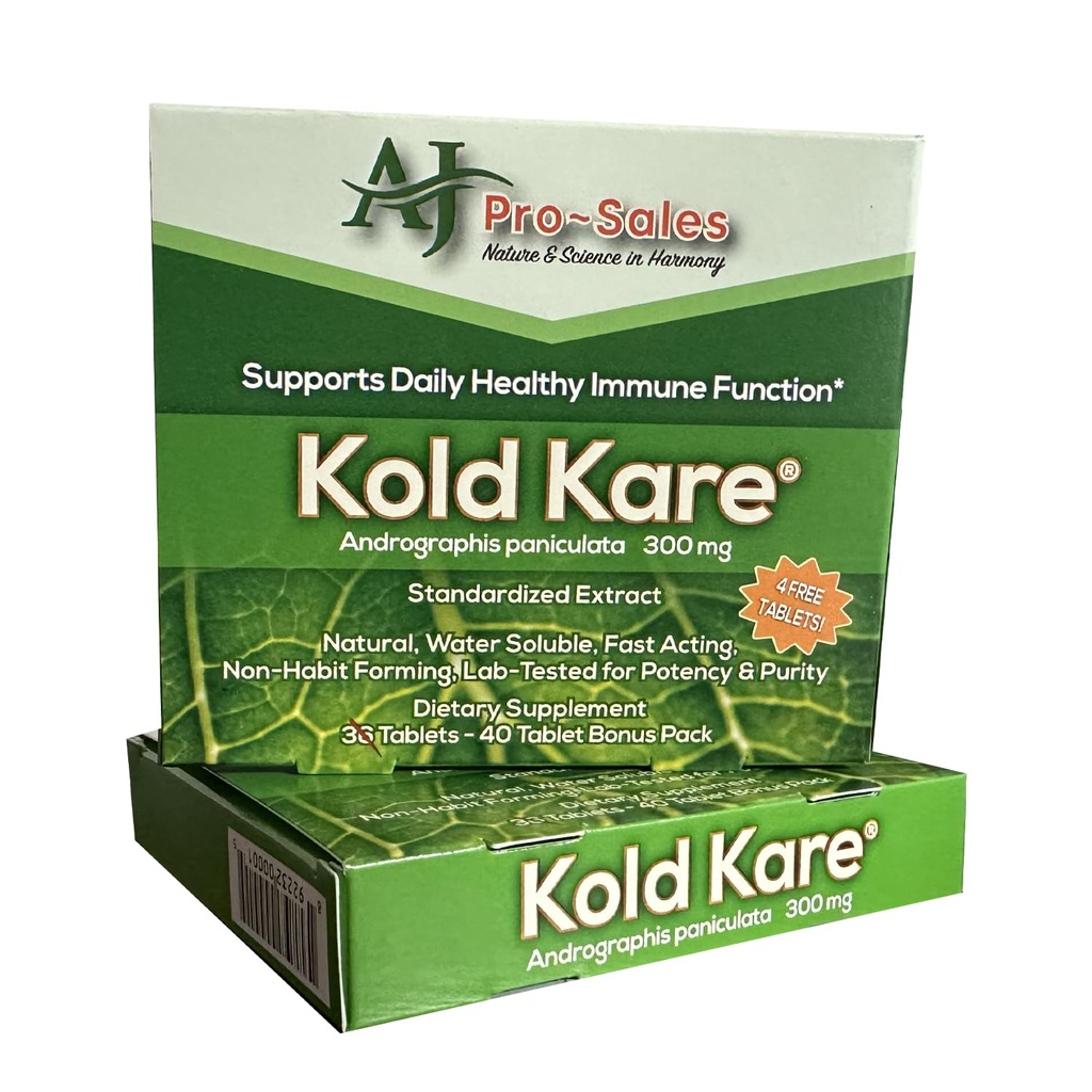 Kold Kare Daily Immune Health Function, 40 Count, Pack of 2 - Effective Against Cold, Sinus, Allergie Symptomen 