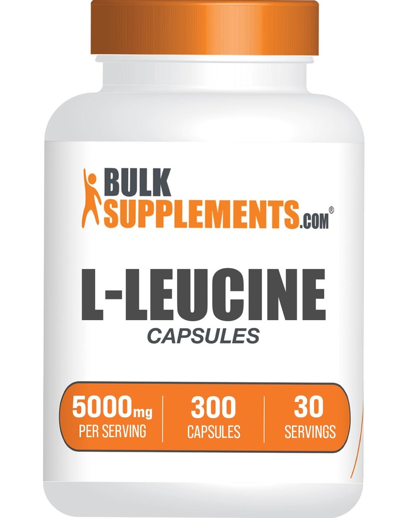 BulkSupplements.com L-Leucine Capsules - Leucine Supplementen, Aminozuur Supplement - Glutenvrij, 10 Capsules per portie (5000mg), 300 Tellen (pakket van 1)