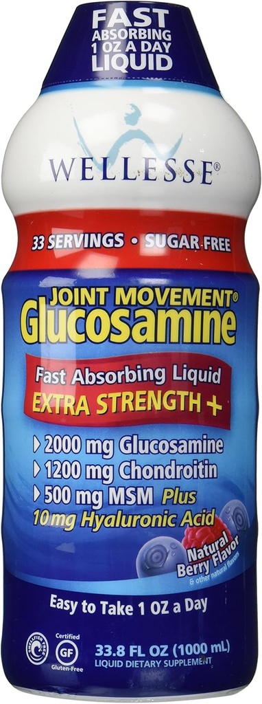 Glucosamine avec Chondroïtine et Msm 33,8 fl oz (1000 ml)