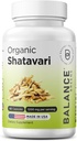 Biologische Shatavari 1200mg, 60 Capsules - Borstvoeding Ondersteuning Vitaminen, Hormonale Balans voor Vrouwen, Asperges Racemosus Root