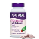 Natrol Fast Solution Melatonine 1 mg, slaapondersteuning voor volwassenen