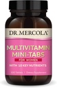 Dr. Mercola Multivitamine Mini-Tabs voor vrouwen, 30 porties (300 tabletten), met 10 belangrijke voedingsstoffen, Ondersteunt Optimale Vrouwen Gezondheid, Non-GMO