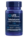Prolongation de la durée de vie Melatonine 6 heures de libération, 3 mg, formule à libération prolongée pour un sommeil optimal, rythmes circadiens sains, défense cellulaire, sans gluten, non-OGM, végétarien, 60 comprimés