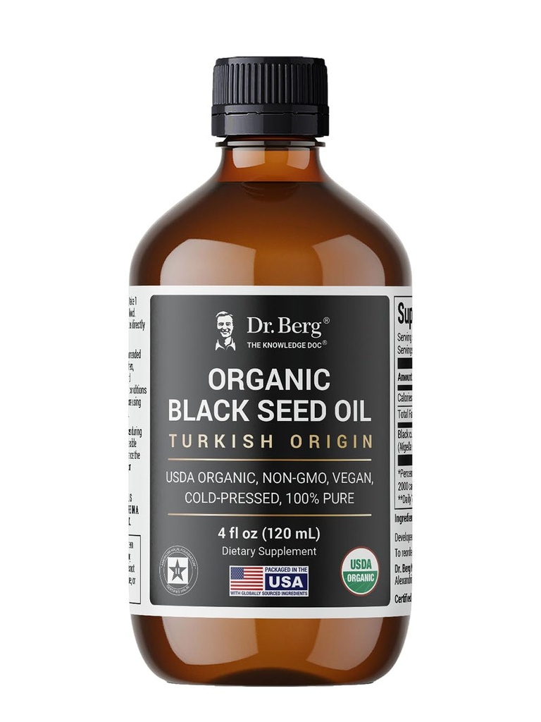 Dr. Berg Black Seed Oil Organic Cold Pressed 
