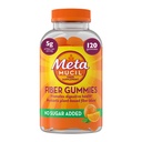 Metamucil vezel Gummies voor volwassenen, Geen suiker toegevoegd oranje smaak, 5g Prebiotic Plant Based Fiber Supplement Blend, 120 Tellen