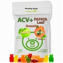 ACV Gummies & Papaya Leaf Extract Gummies - Premium Potent Apple Cider Vinegar Supplement - Iodine Infunded & Vitamins B6 B12 