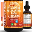 MelaVibe Interne Tanning Drops Supplement Astaxanthine Lycopeen PABA L-Tyrosine Beta Caroteen Grape Seed Polypodium Leucotomos MSM Gotu Kola Amla Copper Selenium Skin Radiance by Clean Nutra 4 Fl Oz