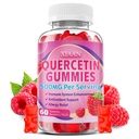 Quercetine Gummies 500 mg voor kinderen & volwassenen, Organische Quercetine Supplementen met bromelaïne Zink Vitamine C en D3 Ondersteuning Antioxidant & Immuun System Health, Raspberry Flavor 60 Tel.