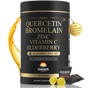 8-in-1 Quercetine met Bromelain Gummies 1000mg, High Potency Organic Quercetine Supplement met Zink & Vitamine C, Vlierbes, Seizoensgebonden Wellness & Immune Support, Vegan, Suikervrij, 120 Gummies