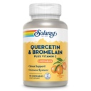 SOLARAY Quercetin avec Bromelain et Vitamine C Chewables - Supplément de soutien immunitaire - Complexe de défense immunitaire et de santé cardiaque avec 1250mg Vit C, Saveur Orange Naturel, Garantie 60 jours, 30 Serv, 90ct