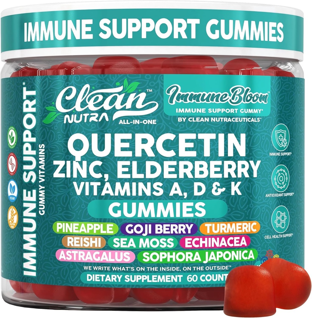 Clean Quercetine Vlierbessen Immuun Ondersteuning Gummies 