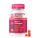 SmartyPants Multivitamin Gummy for Women 50 and Over, Omega 3 (DHA/EPA), Methylfolate, CoQ10, Vitamin D3, C, Vitamin B12, B6, A, K, Biotin, Gluten Free, 90 Count (30 Day Supply)