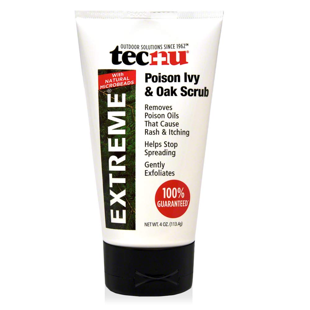 Tecnu Extreme Poison Ivy en Oak Scrub, verwijdert giftige plantaardige oliën die huiduitslag en jeuk veroorzaken, witte 4 Ounces