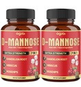 2 Packs 60 Counts 4 Months - D-Mannose Capsules - Natural Urinary Tract Health & Immune Support - 7in1 met Cranberry, Dandelion, Hibiscus & More