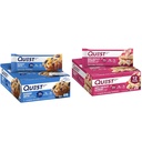 Quest Blueberry Muffin (12 Count) and White Chocolate Raspberry (12 Count) Protein Bars Bundle, High Protein, Gluten Free