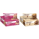 Quest Nutrition White Chocolate Raspberry Proteine Bars, High Protein, Low Carb, Glutenvrij, Keto Vriendelijk, 12 Tellen & S'mores Proteine Bar, Hoog Proteïne, Low Carb, Glutenvrij, Keto Vriendelijk, 12 Tellen