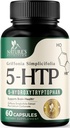 5 Hydroxytryptofaan Capsules - 180mg per Serving 5 HTP Supplement Plus Calcium voor Hersengezondheid & Slaap Support, Extra sterkte Griffonia Simplicifolia 5-HTP Formule, 5HTP, VS Gebotteld - 60 Capsules