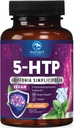 5-HTP supplement - 5-HTP 200mg per portie - Extra sterkte 5HTP (5-Hydroxytryptofaan) Griffonia Simplicifolia - Ondersteunt rustgevende slaap, natuurlijke rust & hersenen gezondheid - gebotteld in de VS - 60 capsules