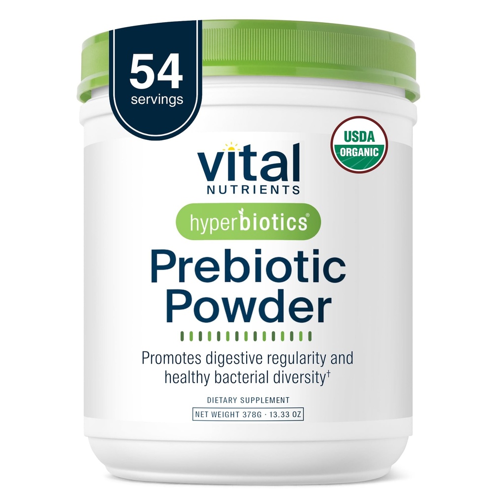 Hyperbiotica Vitale Nutriënten Biologische Prebiotic Fiber Powder Ondersteunt Gut Health en Digestieve Regularity 