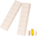 2Pack Weekly pil Organizer, Extra Large 7 Days pil koffers reizen dagelijks pil Box voor visolie, Calcium tabletten supplementen en andere vitamine pil