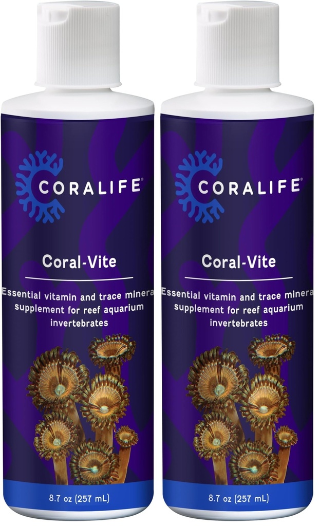 Coralife Zoutwater Vis Tank Aquarium Coral-Vite Vloeibaar Essentiële Vitamine en Trace Mineral Supplement voor Reef Aquaria, 8 oz (pakket van 2)
