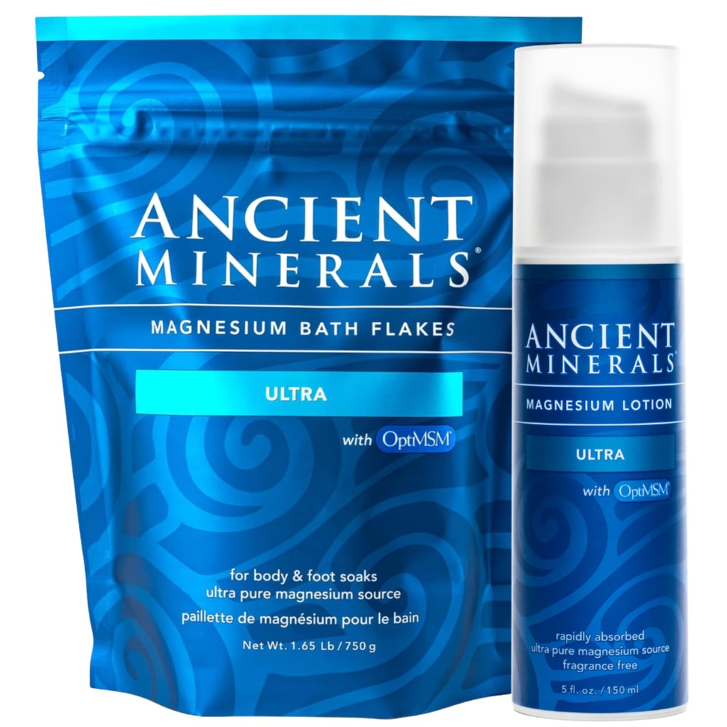 Magnesium bad Flakes Ultra en Magnesium Lotion Ultra