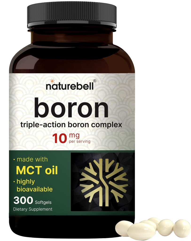 Boron 10mg, 300 Softgels met MCT-olie High Absolution 