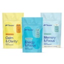 Neuro Cognitive Balance Bundle - Geheugen & Focus Nootropic Gum (Peppermint, 90 Tel), Slaap & Opladen Melatonine Munten (Berry, 72 Tel), Kalm & Clarity Stress Support Mints (Honey Lemon, 90 Tellen)