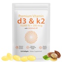 Daiasns Vitamine D3 K2 10000iu soutient la santé musculaire et cérébrale - supplément haute puissance D3 K2 aide dans le soutien immunitaire et cardiovasculaire - 120 Softgels