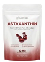 Astaxanthine 12mg Supplément antioxydants – Source naturelle de microalgues – Softgel à base de lipides pour une absorption accrue – Soutien cognitif, visuel et articulaire – 30 Softgels (paquet de 1)