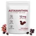 Astaxanthine 12mg, 120 Softgels, 4 maanden levering, Premium Astaxanthine Antioxidant Supplementen met Antioxidant Activiteit, Ondersteunt Oog, Immuun, Gezamenlijk, Huidgezondheid, Interne circulatie