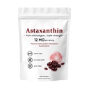 Astaxanthine 12mg, Suppléments d'antioxydants d'Astaxanthine Premium, supporte les yeux, la peau, l'Immune, l'articulation, la circulation interne, non-OGM vérifié et sans gluten - 200 Softgels