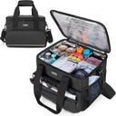 Sac médical isolé Trunab avec séparateurs réglables, fournitures médicales Sac résistant à l'eau pour la maison, Voyage, Camping, Sac vide - Design breveté, Noir