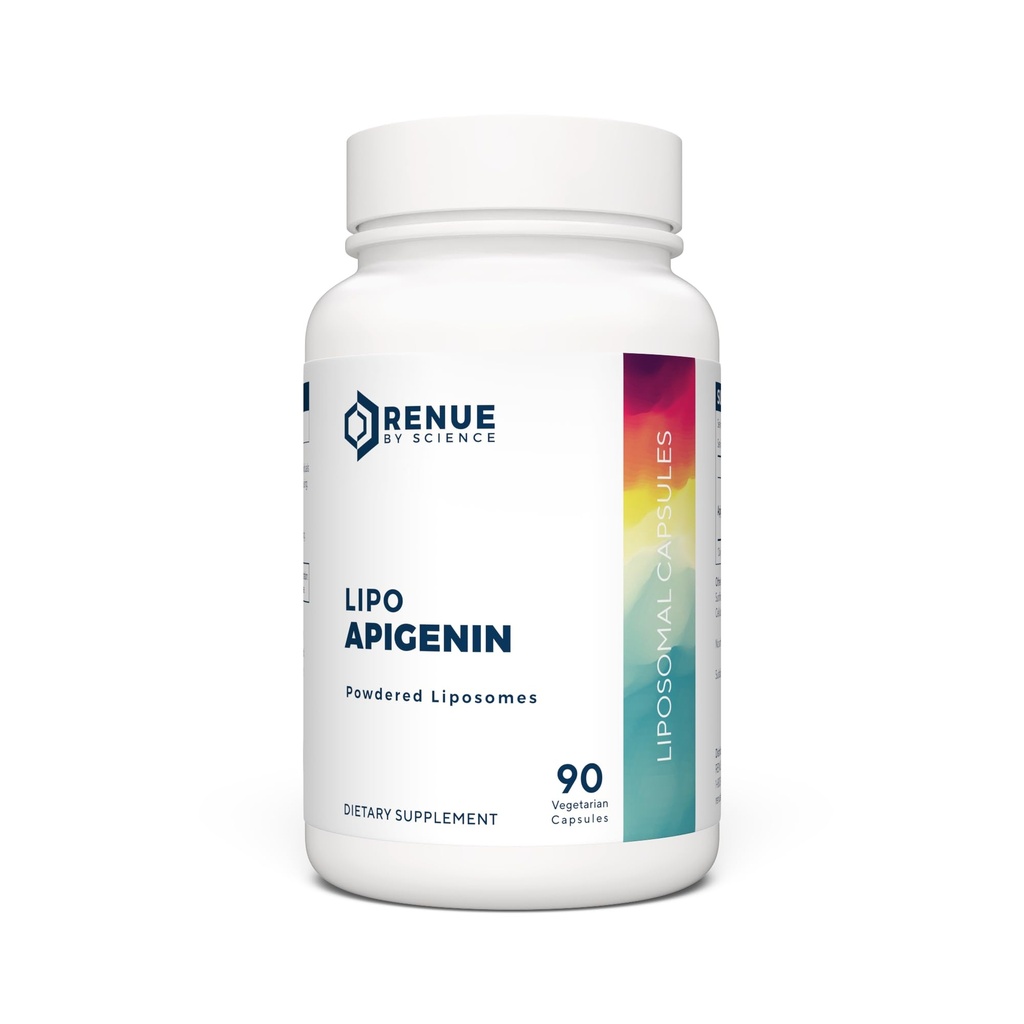Renue By Science Apigenin (en anglais seulement) Supplément Liposomale à haute résistance Apigenin (en anglais seulement) 90 Apagenine Capsules - 75mg Apigenin par portion (en anglais seulement) Sans OGM et allergène (en anglais seulement)