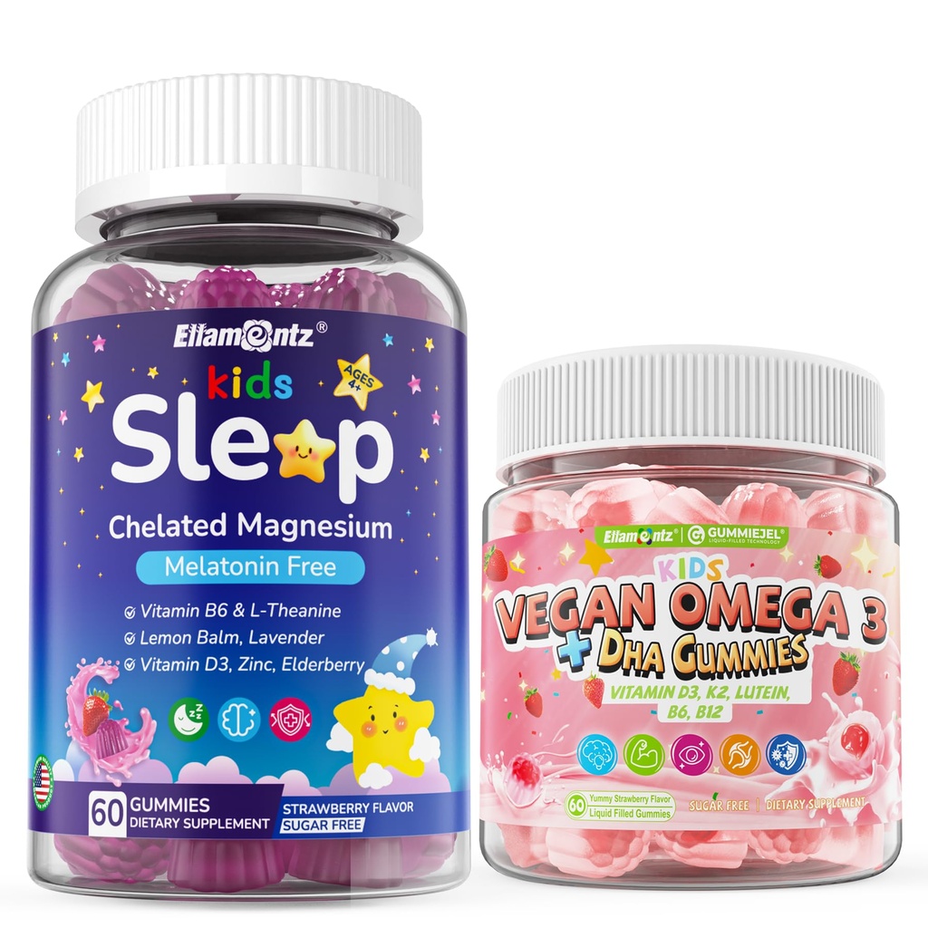 Kinderen Slaap Gummies + Kinderen Omega 3 Gummies voor 4+