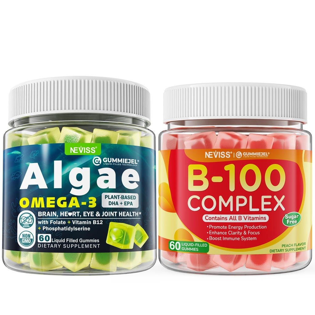 Vegan Omega 3 Gummies+ Vitamine B100 Complex Gummies