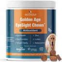 NOVEHA Eye Supplement for Dogs (90 Kauwen)- Vision Support with Lutein + Vitamin C & Astaxanthine Antioxidanten - Hondenvitaminen voor Ogen + Visolie voor Omega 3 EPA - Made in USA