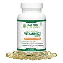Zaytun Halal Vitamine D3 5000 IE, 180 Mini Softgels, Ondersteunt Bones, Gezonde Spierfunctie & Immune, Premium Vitamine D van Saffloerolie, 6 maanden Levering, Non-GMO, Glutenvrij, Made in USA
