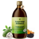 Soursop Bitters Liquid for Dispensive Health,Gut Detox&Cleanse,Antioxidant,Immune Support,Skin Health-Pure 15 Herb Guanabana Tea with Black Seed,Moringa & Turmeric,98% High Absorptie,Non-GMO 16 fl oz