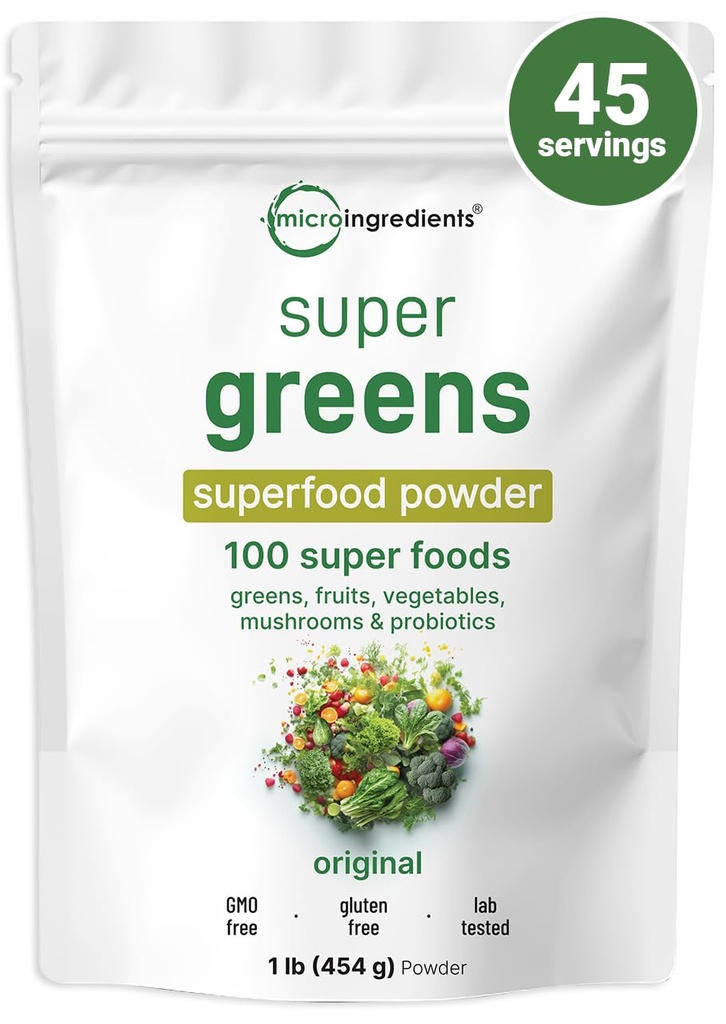 Micro Ingrediënten Super Greens Poeder, 1lb 