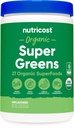 Nutricost Bio Super Greens poudre (30 portions) - Superfood supplément boisson mélange (30 portions, pas d'arôme ajouté)