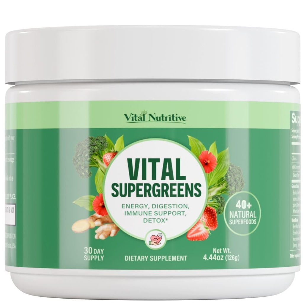 Vital Greens Superfood Powder Nieuw Formule met 40+ Superfoods Dagelijks Groene Drinkpoeder w/Probiotica 