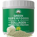 Greens Superfood + Poudre de peptides de collagène à l'herbe - Ultimate Blend of Best Tasting Green Superfood with Pure Pasture Leved Hydrolyzed Protein Powder for Skin Hair + Joint Health