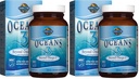 Garden of Life Oceans 3 Beyond Omega-3 with OmegaXanthin, EPA, DHA Supplements, Fish Oil with 1200 mg Omega 3, Astaxanthine & Brown Seaweed Extract - 60 Softgels, (pack of 2)